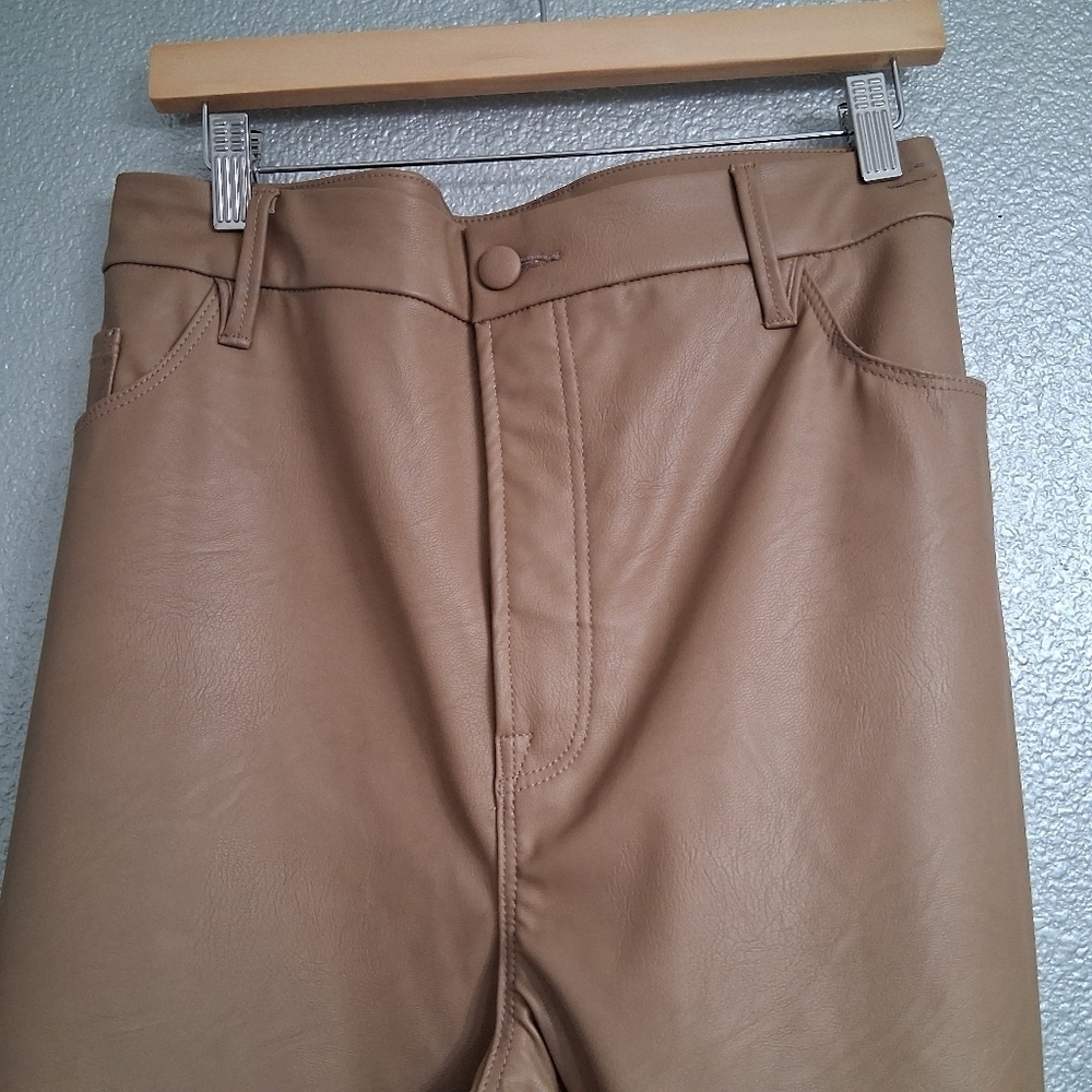 NWT Good American Faux Leather Good Boy Pants Size 18 - Picture 4 of 13